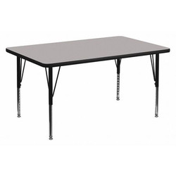 Flash Furniture Activity Table,Rectangle,Gray,36"x72" XU-A3672-REC-GY-T-P-GG