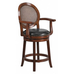 Flash Furniture Expresso Wood Stool w/Arms,26" TA-550426-E-CTR-GG