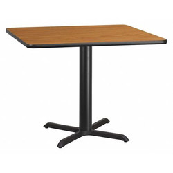 Flash Furniture Natural Lam Table Top,Sqr w/X-Base,42" XU-NATTB-4242-T3333-GG