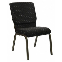 Flash Furniture Dot Fabric Church Chair,Black XU-CH-60096-BK-GG