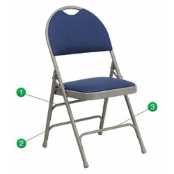 Flash Furniture Fabric Folding Chair,Navy HA-MC705AF-3-NVY-GG