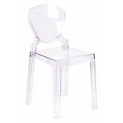 Flash Furniture Ghost Chair w/Clear Tear Back OW-TEARBACK-18-GG