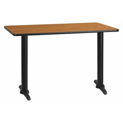 Flash Furniture Natural Lam Table,Rect w/T-Base,30"x48" XU-NATTB-3048-T0522-GG