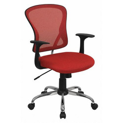 Flash Furniture Mid-Back Task Chair w/Arms,Red H-8369F-RED-GG