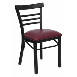 Flash Furniture Restaurant Chair,Ladder Back,Burg Seat XU-DG6Q6B1LAD-BURV-GG