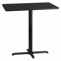Flash Furniture Black Laminate Table Top,X-Base,24"x42" XU-BLKTB-2442-T2230B-GG