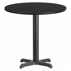 Flash Furniture Black Laminate Table Top,X-Base,Rnd,30" XU-RD-30-BLKTB-T2222-GG