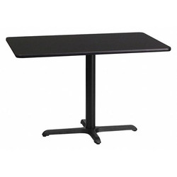 Flash Furniture Black Laminate Table Top,X-Base,24"x42" XU-BLKTB-2442-T2230-GG