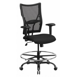Flash Furniture Mesh Draft Chair w/Adj. Arms,400 lb.,Bk WL-5029SYG-AD-GG