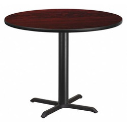 Flash Furniture Mahogany Laminate Table w/Rnd Base,42" XU-RD-42-MAHTB-T3333-GG