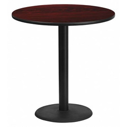 Flash Furniture Mahogany Laminate Table w/Rnd Base,42" XU-RD-42-MAHTB-TR24B-GG