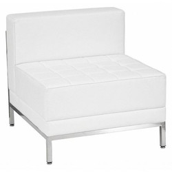 Flash Furniture Leather Middle Chair,White ZB-IMAG-MIDDLE-WH-GG