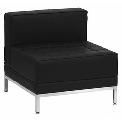 Flash Furniture Leather Middle Chair,Black ZB-IMAG-MIDDLE-GG