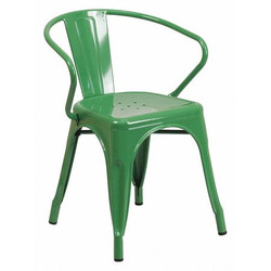 Flash Furniture Green Metal Chair With Arms CH-31270-GN-GG
