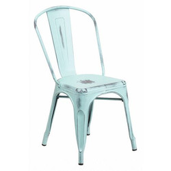 Flash Furniture Distressed Blue Metal Chair ET-3534-DB-GG