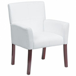 Flash Furniture White Leather Side Chair BT-353-WH-GG