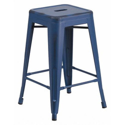 Flash Furniture Distressed Blue Metal Stool ET-BT3503-24-AB-GG