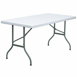 Flash Furniture Wh 30X60 Plastic Fold Table DAD-YCZ-152-GG