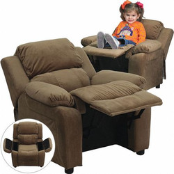 Flash Furniture Brown Microfiber Kids Recliner BT-7985-KID-MIC-BRN-GG