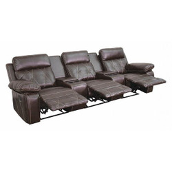 Flash Furniture Brown Leather Theater - 3 Seat BT-70530-3-BRN-GG