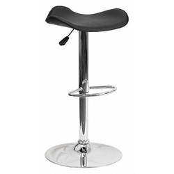 Flash Furniture Black Vinyl Barstool,Adj Height CH-TC3-1002-BK-GG