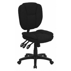 Flash Furniture Black Mid-Back Task Fab Chair GO-930F-BK-GG