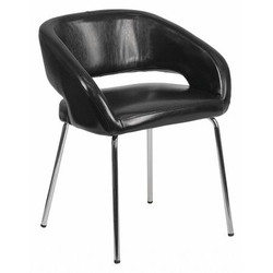 Flash Furniture Black Leather Side Chair CH-162731-BK-GG
