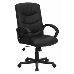 Flash Furniture Black Mid-Back Task Chair GO-977-1-BK-LEA-GG