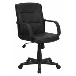 Flash Furniture Black Mid-Back Task Chair GO-228S-BK-LEA-GG