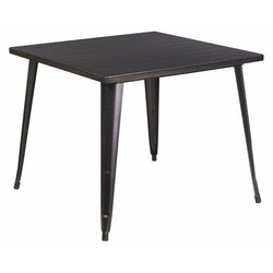 Flash Furniture Antique Metal Table,35.5SQ CH-51050-29-BQ-GG
