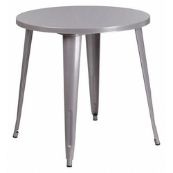 Flash Furniture Silver Metal Table,30RD CH-51090-29-SIL-GG