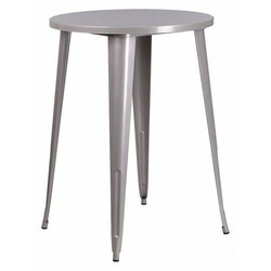 Flash Furniture Silver Metal Bar Table,30RD CH-51090-40-SIL-GG