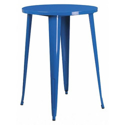 Flash Furniture Blue Metal Bar Table,30RD CH-51090-40-BL-GG