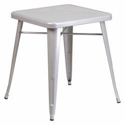 Flash Furniture Silver Metal Table,23.75SQ CH-31330-29-SIL-GG