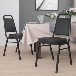 Flash Furniture Black Vinyl Banquet Chair,PK4 4-FD-BHF-1-GG