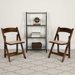 Flash Furniture Fruitwood Folding Chair,PK2 2-XF-2903-FRUIT-WOOD-GG