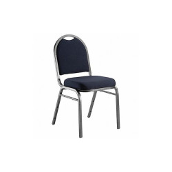 National Public Seating Stacking Chair,Steel,Blue/Silvervein 9254-SV