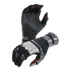 Azusa Safety Mechanics Gloves,Bk/Gy/Red,M,PR KX01