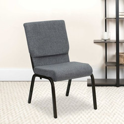 Flash Furniture Gray Fabric Church Chair,PK4 4-XU-CH-60096-BEIJING-GY-GG