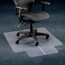 Interion Office Chair Mat for Carpet - 36""W x 48""L with 20"" x 10"" Lip - Stra