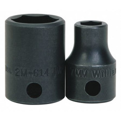 Williams Impact Socket,3/8" D,6Pt,15mm 2M-615