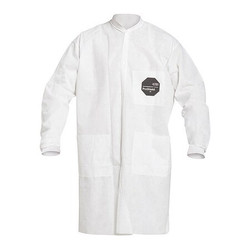 Dupont Lab Coat,White,Snaps,3XL,PK30 PB219SWH3X003000