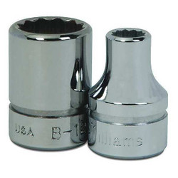 Williams Socket,3/8" D,12Pt,3/4" B-1224