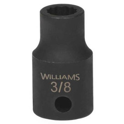 Williams Standard Impact Socket,1/2"D,1-1/4",12Pt 35540