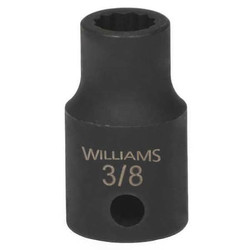 Williams Standard Impact Socket,1/2"D,1-3/8",12Pt 35544