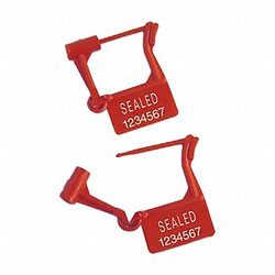 Tydenbrooks Padlock Seals,Red,Polypropylene,PK1000 6320000-1