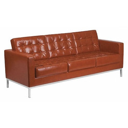 Flash Furniture Cognac Leather Sofa ZB-LACEY-831-2-SOFA-COG-GG