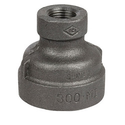 Sim Supply Reducing Coupling,1-1/2"x1-1/4",300,Blk 4316001452