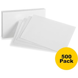 Oxford Index Card,Blank,3X5,We,PK500 30BD