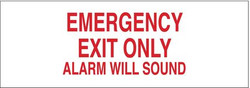 Brady Emergency Exit Sign,3-1/2"X10" 89156